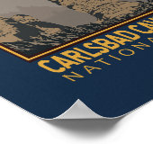 Carlsbad Caverns Nationaal Park Emblem Poster (Hoek)