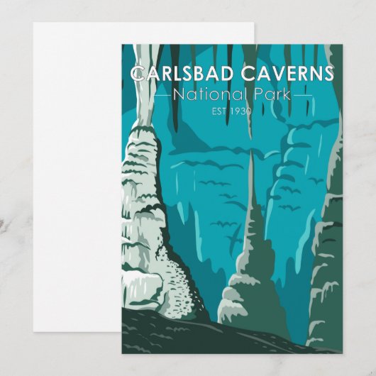 Carlsbad Caverns Nationaal Park Feestdagenkaart (Voorkant / Achterkant)