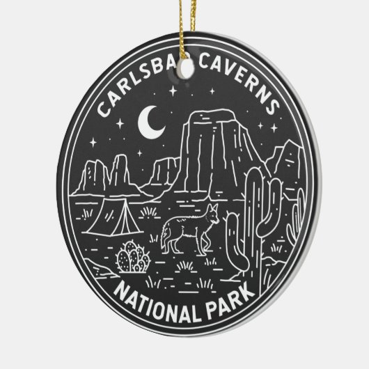 Carlsbad Caverns Nationaal Park  Keramisch Ornament (Links)