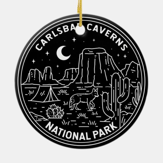 Carlsbad Caverns Nationaal Park  Keramisch Ornament (Achterkant)