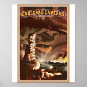 Carlsbad Caverns Nationaal Park Litho Kunstwerk Poster (Voorkant)