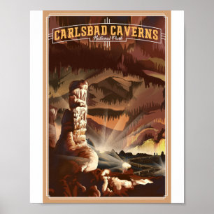 Carlsbad Caverns Nationaal Park Litho Kunstwerk Poster