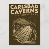 Carlsbad Caverns Nationaal Park Minimale Reiskunst Feestdagenkaart (Voorkant)