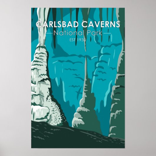 Carlsbad Caverns Nationaal Park Poster (Voorkant)
