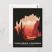 Carlsbad Caverns Nationaal Park Retro Reizen Briefkaart (Voorkant / Achterkant)