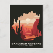 Carlsbad Caverns Nationaal Park Retro Reizen Briefkaart (Voorkant)
