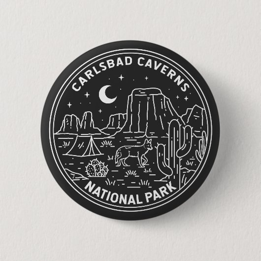 Carlsbad Caverns Nationaal Park  Ronde Button 5,7 Cm (Voorkant)