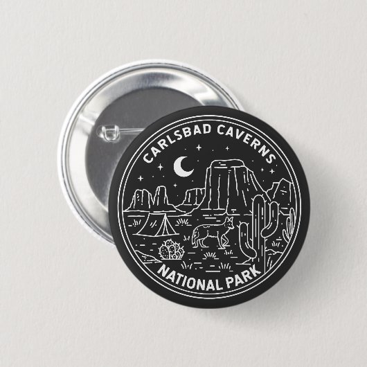 Carlsbad Caverns Nationaal Park  Ronde Button 5,7 Cm (Voorkant /achterkant)