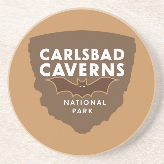 Carlsbad Caverns National Park Bat Zandsteen Onderzetter (Voorkant)