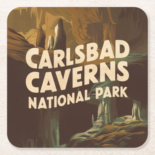 Carlsbad Caverns National Park Cave Kartonnen Onderzetters (Voorkant)