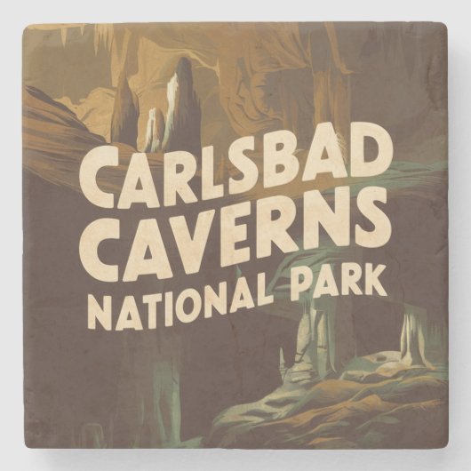 Carlsbad Caverns National Park Cave Stenen Onderzetter (Voorkant)