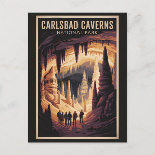 Carlsbad Caverns National Park Illustratie Reis Briefkaart