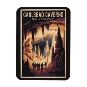 Carlsbad Caverns National Park Illustratie Reis Magneet
