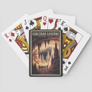 Carlsbad Caverns National Park Illustratie Reis Pokerkaarten