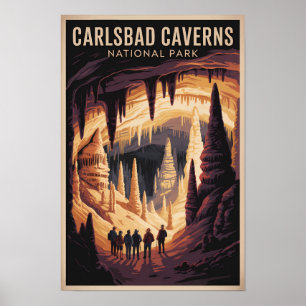 Carlsbad Caverns National Park Illustratie Reis Poster