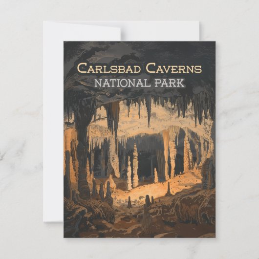 Carlsbad Caverns National Park is een Kaart in New (Voorkant)