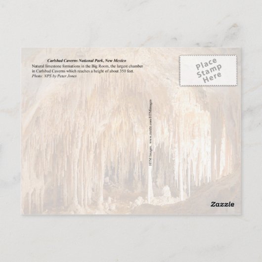 Carlsbad Caverns National Park, New Mexico Briefkaart (Achterkant)