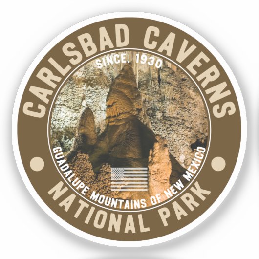 Carlsbad Caverns National Park New Mexico Sticker (Voorkant)