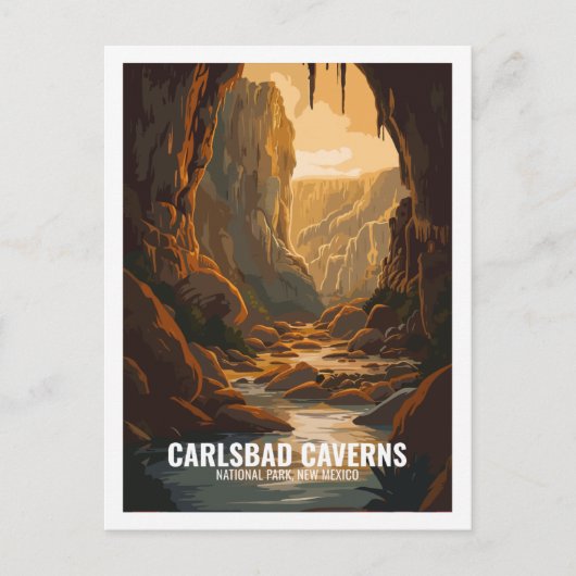 Carlsbad Caverns National Park New Mexico, Verenig Briefkaart (Voorkant)