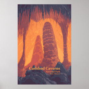 Carlsbad Caverns National Park Reisposter Poster