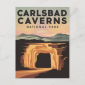 Carlsbad Caverns National Park Reizen Poster Feestdagenkaart (Voorkant)