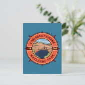 Carlsbad Caverns National Park Retro Compass Briefkaart (Staand voorkant)