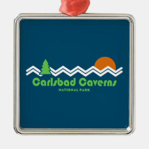 Carlsbad Caverns National Park Retro Metalen Ornament
