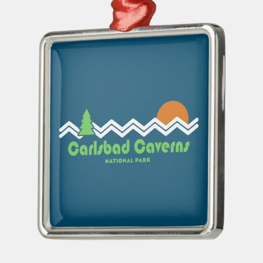 Carlsbad Caverns National Park Retro Metalen Ornament (Links)