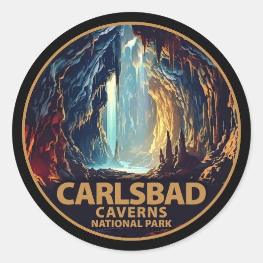 Carlsbad Caverns National Park Ronde Sticker (Voorkant)