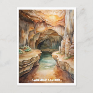 Carlsbad Caverns National Park Waterverf Schilderi Briefkaart