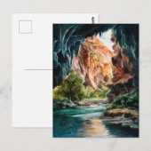 Carlsbad Caverns National Park Waterverf Schilderi Briefkaart (Voorkant / Achterkant)