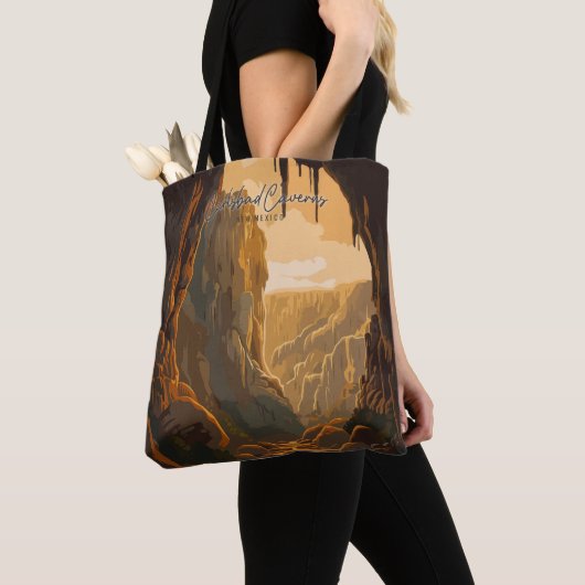Carlsbad Caverns New Mexico  kunst reizen Tote Bag (Dichtbij)