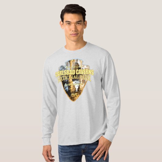 Carlsbad Caverns NP (pijlpunt) T-shirt (Voorkant volledig)