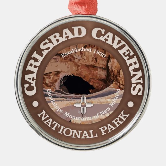 Carlsbad Caverns NP (rd)2 Metalen Ornament (Voorkant)