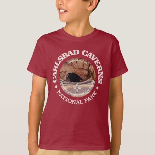 Carlsbad Caverns NP (rd)2 T-shirt (Voorkant)