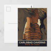 Carlsbad Caverns, Rock of Ages, Reizen Briefkaart (Voorkant / Achterkant)