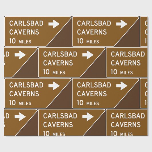 Carlsbad Caverns Sign Cadeaupapier (Vlak)