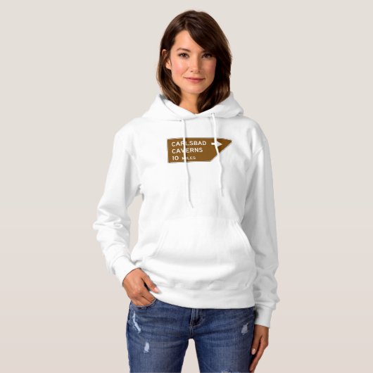 Carlsbad Caverns Sign Hoodie (Voorkant volledig)
