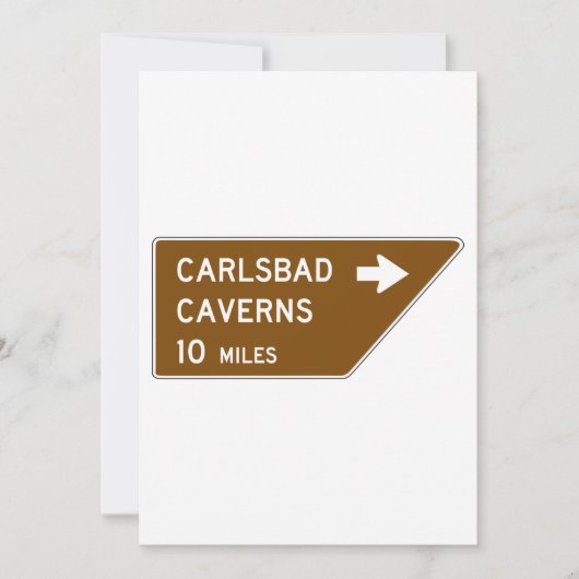 Carlsbad Caverns Sign Kaart (Voorkant)