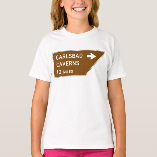 Carlsbad Caverns Sign T-shirt (Voorkant)