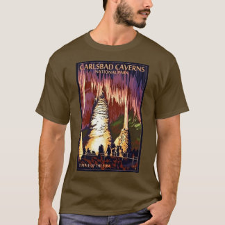 Carlsbad Caverns Tempel van de Zon Vintage Reizen T-shirt