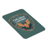 Carlsbad Caverns US National Park Bat Emblem Magneet (Rechterzijde)