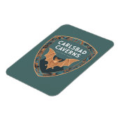 Carlsbad Caverns US National Park Bat Emblem Magneet (Linkerzijde)