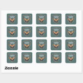 Carlsbad Caverns US National Park Bat Emblem Vierkante Sticker (Vel)