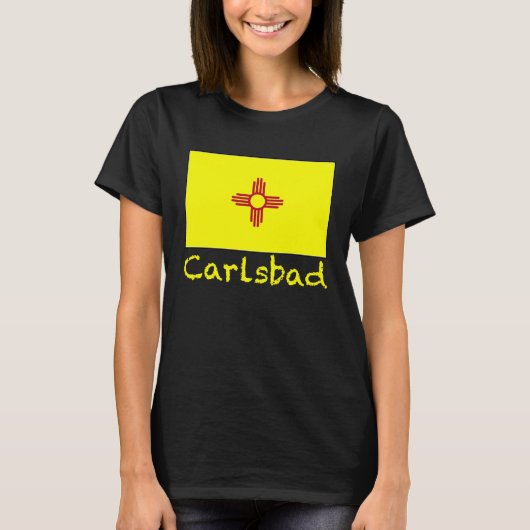 Carlsbad New Mexico USA Flag Souvenir T-shirt (Voorkant)