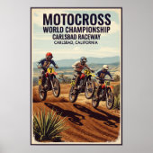 Carlsbad Raceway Motorcross Poster (Voorkant)