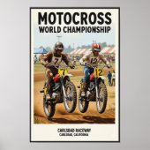 Carlsbad Raceway Motorcross Poster (Voorkant)