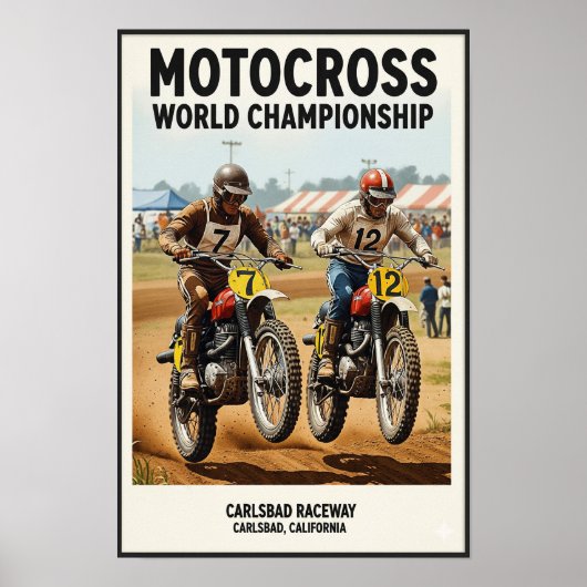  Carlsbad Raceway Motorcross Poster (Voorkant)