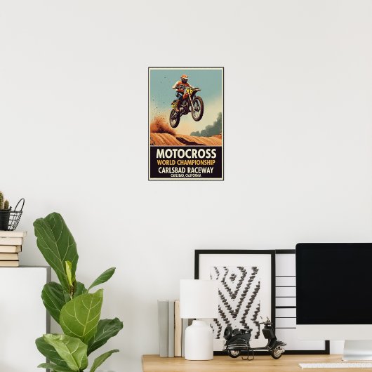  Carlsbad Raceway Motorcross Poster (Thuiskantoor)
