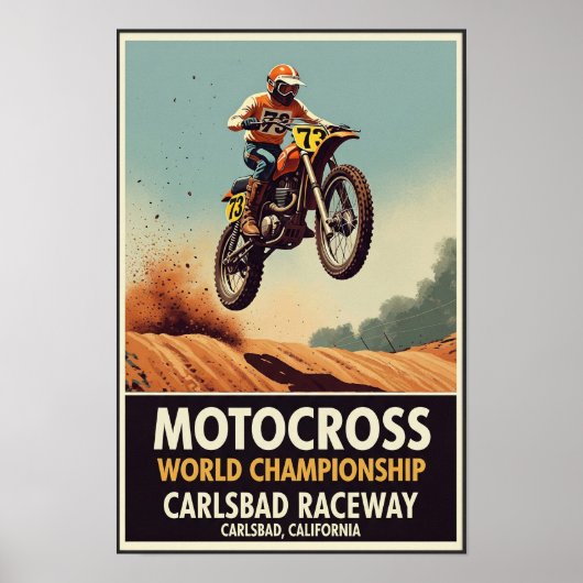  Carlsbad Raceway Motorcross Poster (Voorkant)